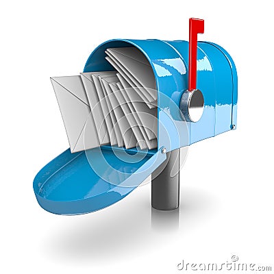 Full Mailbox Stock Photo