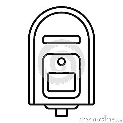 Full mailbox icon, outline style Vector Illustration