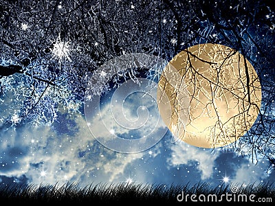 Full moon Stock Photo