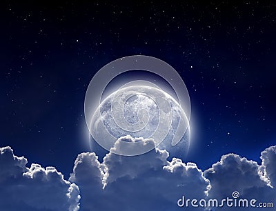 Full moon Stock Photo