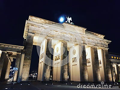 Full moon in Berlin Stock Photo