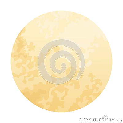 Full moon cartoon isolated symbol Vector Illustration