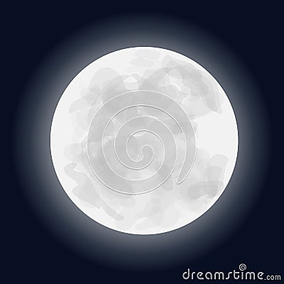 Full moon Cartoon Illustration