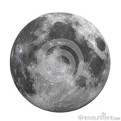 Full Moon Isolated Stock Photo