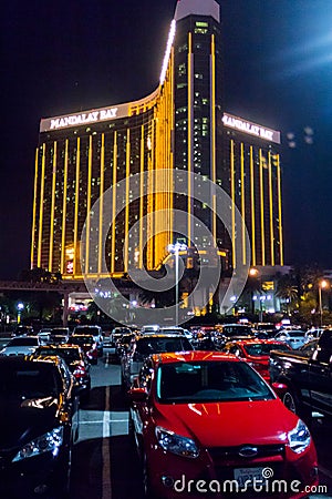 Full parking area near hotel Editorial Stock Photo