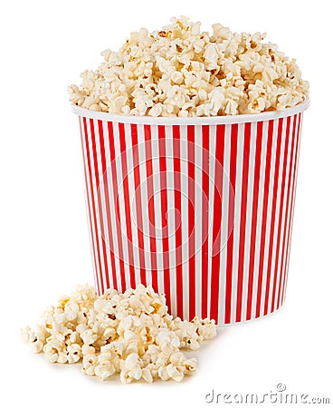 Full popcorn bucket Stock Photo