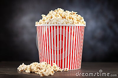 Full popcorn bucket Stock Photo