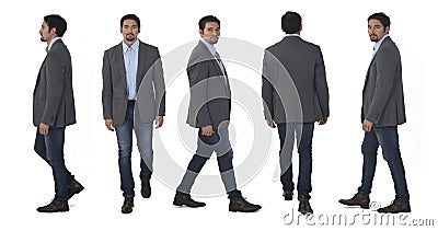 Full portrait of a man on white background Stock Photo