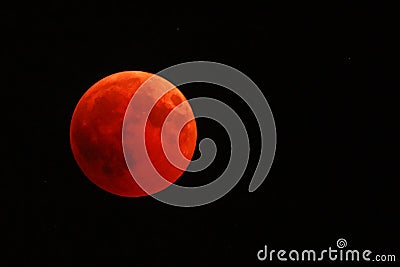 Full red moon Stock Photo