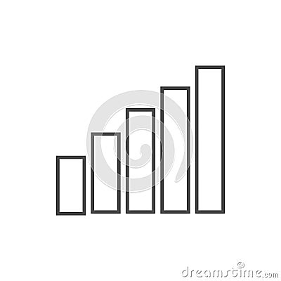 full scale signal icon. Element of web for mobile concept and web apps icon. Thin line icon for website design and development, Stock Photo