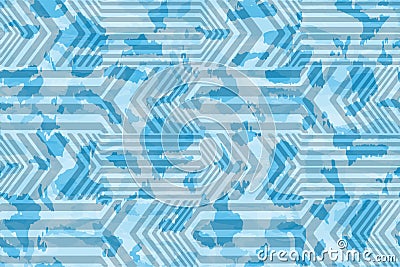 seamless blue digital camouflage texture pattern. Usable for Jacket Pants Shirt and Shorts. Army textile fabric print. Vector Illustration