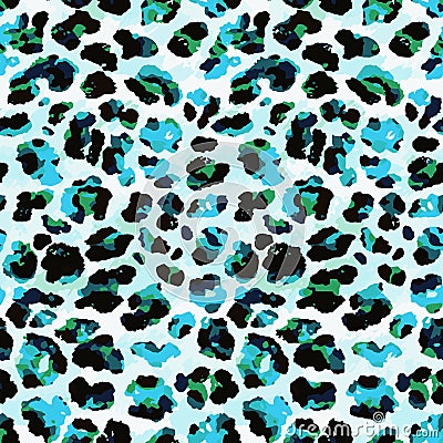 Full seamless leopard cheetah animal skin pattern. Design for textile fabric printing. Stock Photo