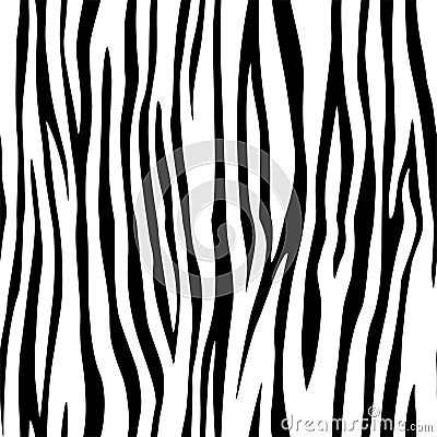 Full seamless zebra and tiger stripes animal skin pattern. Black and white texture design for textile fabric printing. Stock Photo