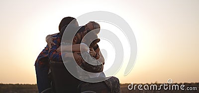 Wheelchaired soldier being together with family Stock Photo