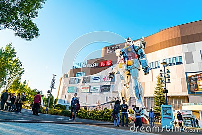 Full size Gundam Performances Outside DiverCity Tokyo Plaza, Oda Editorial Stock Photo