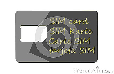 Full-size SIM card carrier Stock Photo