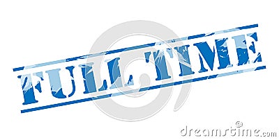 Full time blue stamp Stock Photo