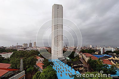 Full view RBI building cloudy sky Stock Photo