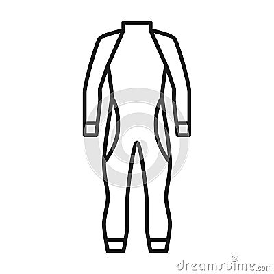 Fullsleeve wetsuit icon. Diving swimsuit Vector Illustration