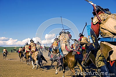 Fully Armoured Soldiers Reenacting Historical Event Editorial Stock Photo