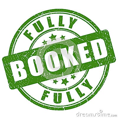 Fully booked green imprint Vector Illustration