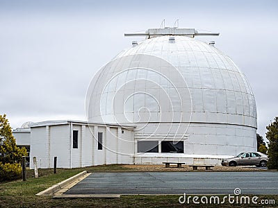 Fully operational telescope observatory and dome at Mount Stromlo Editorial Stock Photo