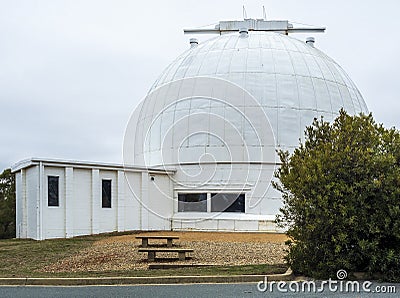 Fully operational telescope observatory and dome at Mount Stromlo Editorial Stock Photo