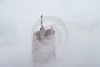 Fuming chimney of a metallurgical factory Stock Photo