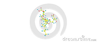 Fumonisin molecular structure isolated on white Cartoon Illustration