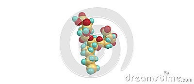 Fumonisin molecular structure isolated on white Cartoon Illustration