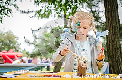 Fun and art at the children party Stock Photo