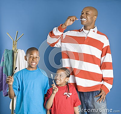 Fun brushing Stock Photo