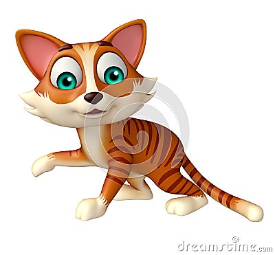 Fun cat funny cartoon character Cartoon Illustration