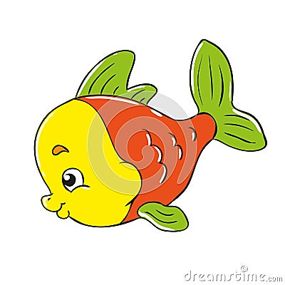 Fun character little fish Stock Photo