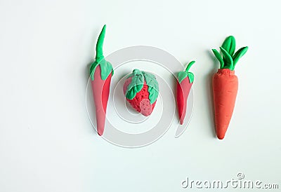 Fun craft for kids with soft clay dough Stock Photo