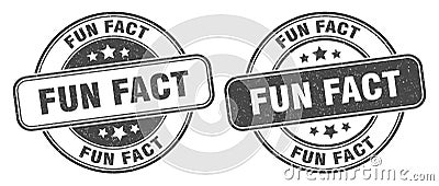 Fun fact stamp. fun fact label. round grunge sign Vector Illustration