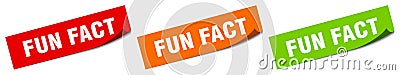 fun fact sticker. fun fact square isolated sign. Vector Illustration