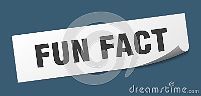 fun fact sticker. fun fact square isolated sign. Vector Illustration