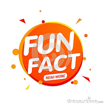 Fun fact typography bubble. Did you know knowledge design text message phrase information Stock Photo