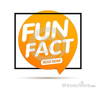 Fun fact typography bubble. Did you know knowledge design text message phrase information Vector Illustration