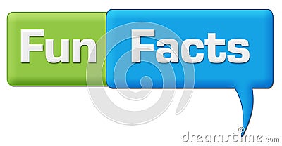 Fun Facts Green Blue Comment Symbol Stock Photo