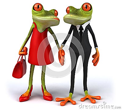 Fun frogs Stock Photo