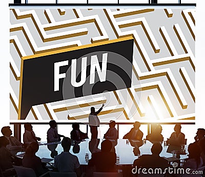 Fun Funny Happiness Enjoyment Joyful Pleasure Concept Stock Photo