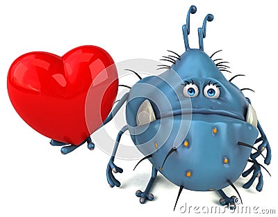 Fun germ - 3D Illustration Stock Photo