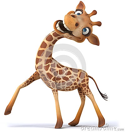 Fun giraffe Cartoon Illustration