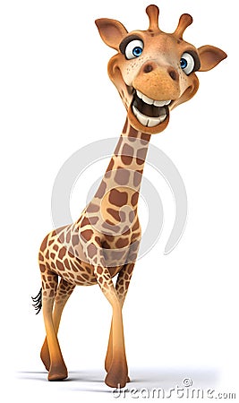 Fun giraffe Cartoon Illustration