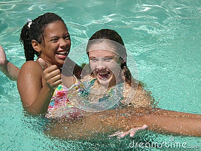 Fun in the Pool Stock Photo