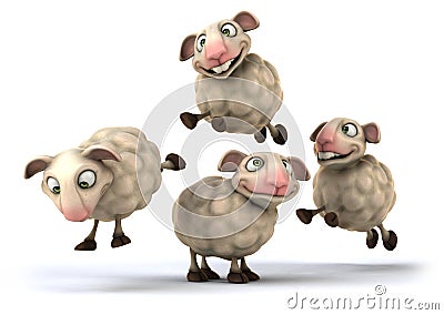 Fun sheep Stock Photo