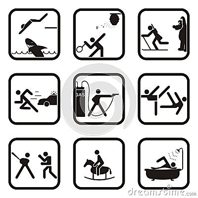 Fun sport symbols Vector Illustration