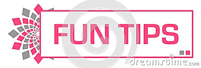 Fun Tips Pink Grey Circular Box Stock Photo